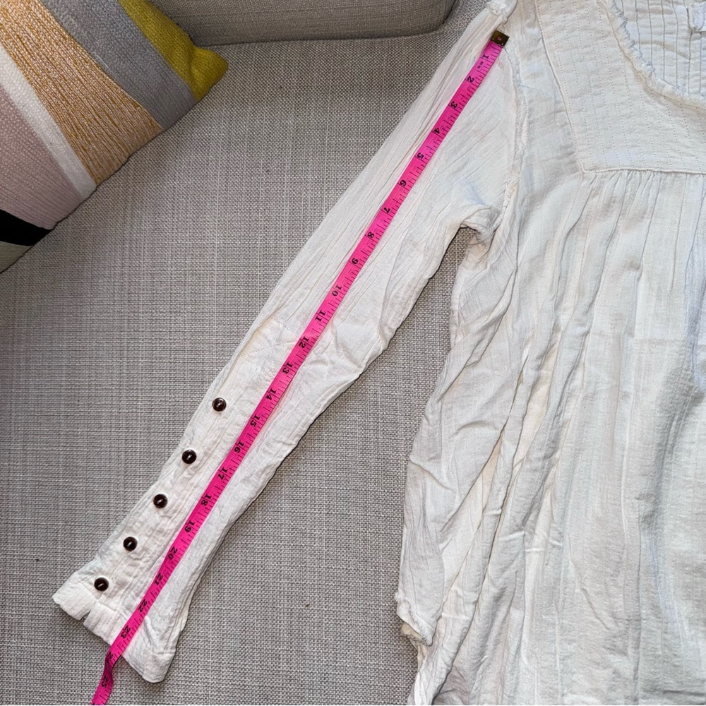We The Free Long Sleeve Tunic Top Cream - Picture 7 of 8